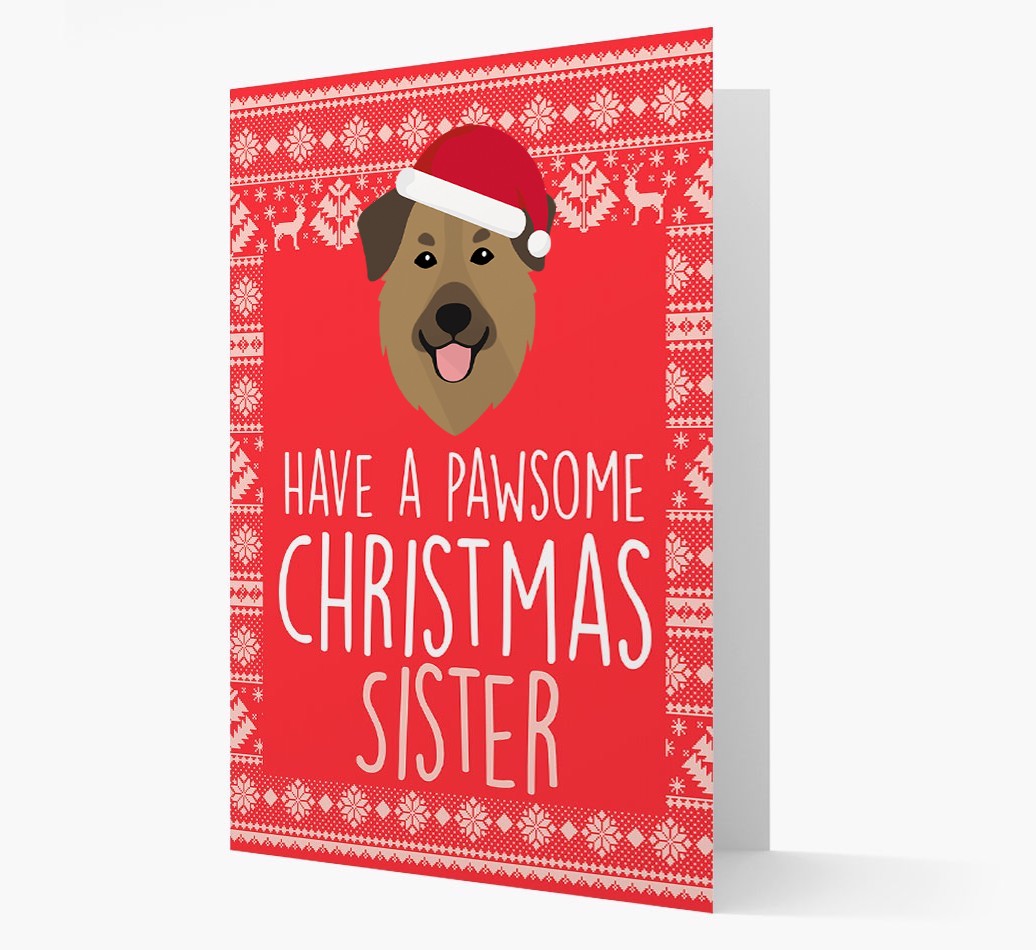 'Have a Pawsome Christmas' - Personalized {breedFullName} Christmas Card