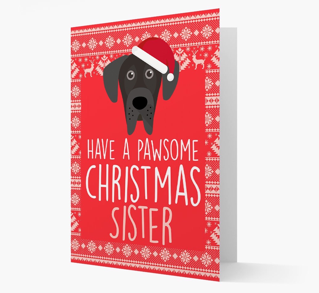 'Have a Pawsome Christmas' - Personalized {breedFullName} Christmas Card