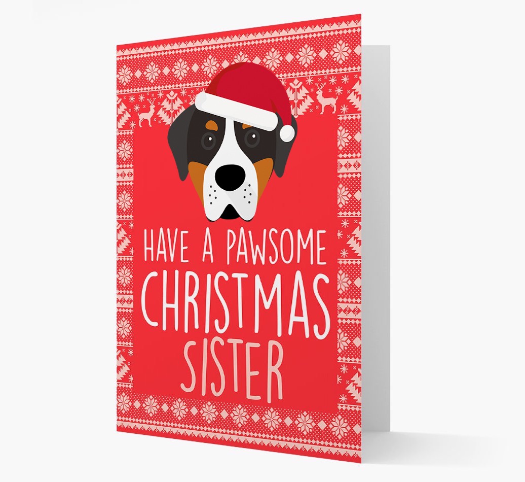 'Have a Pawsome Christmas' - Personalized {breedFullName} Christmas Card