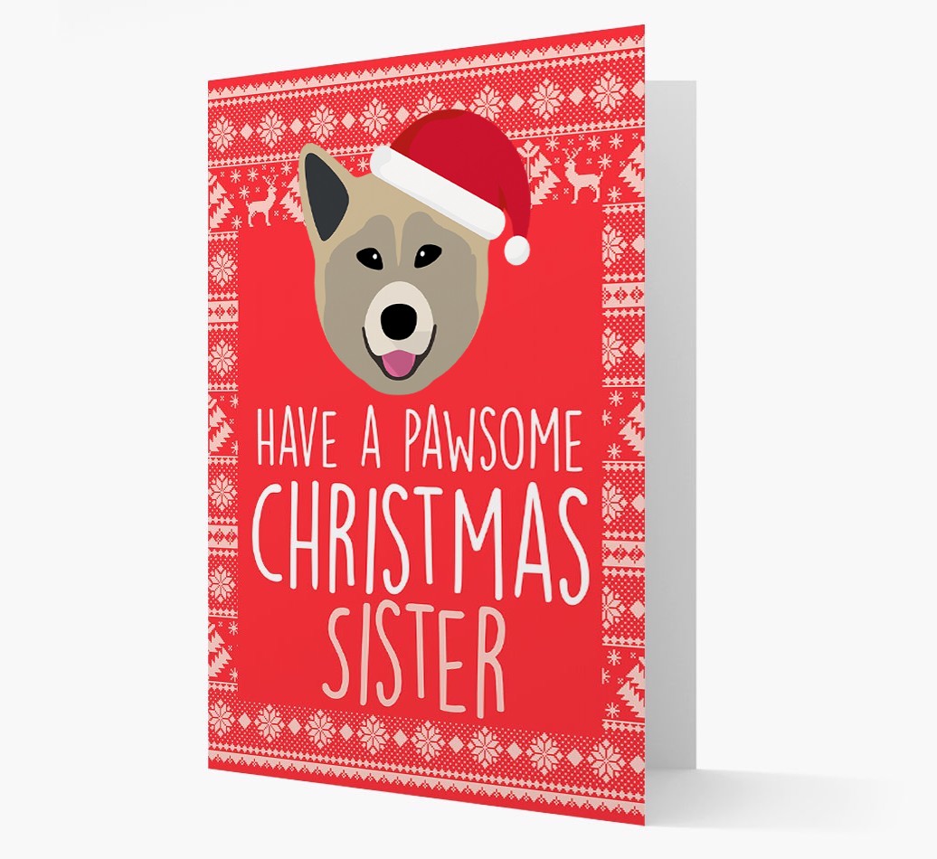 'Have a Pawsome Christmas' - Personalised {breedFullName} Christmas Card