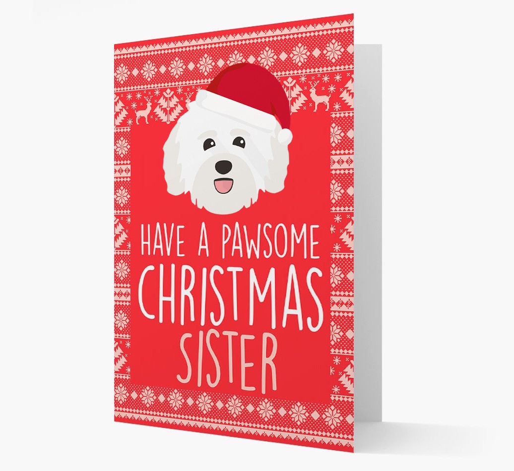 'Have a Pawsome Christmas' - Personalized {breedFullName} Christmas Card