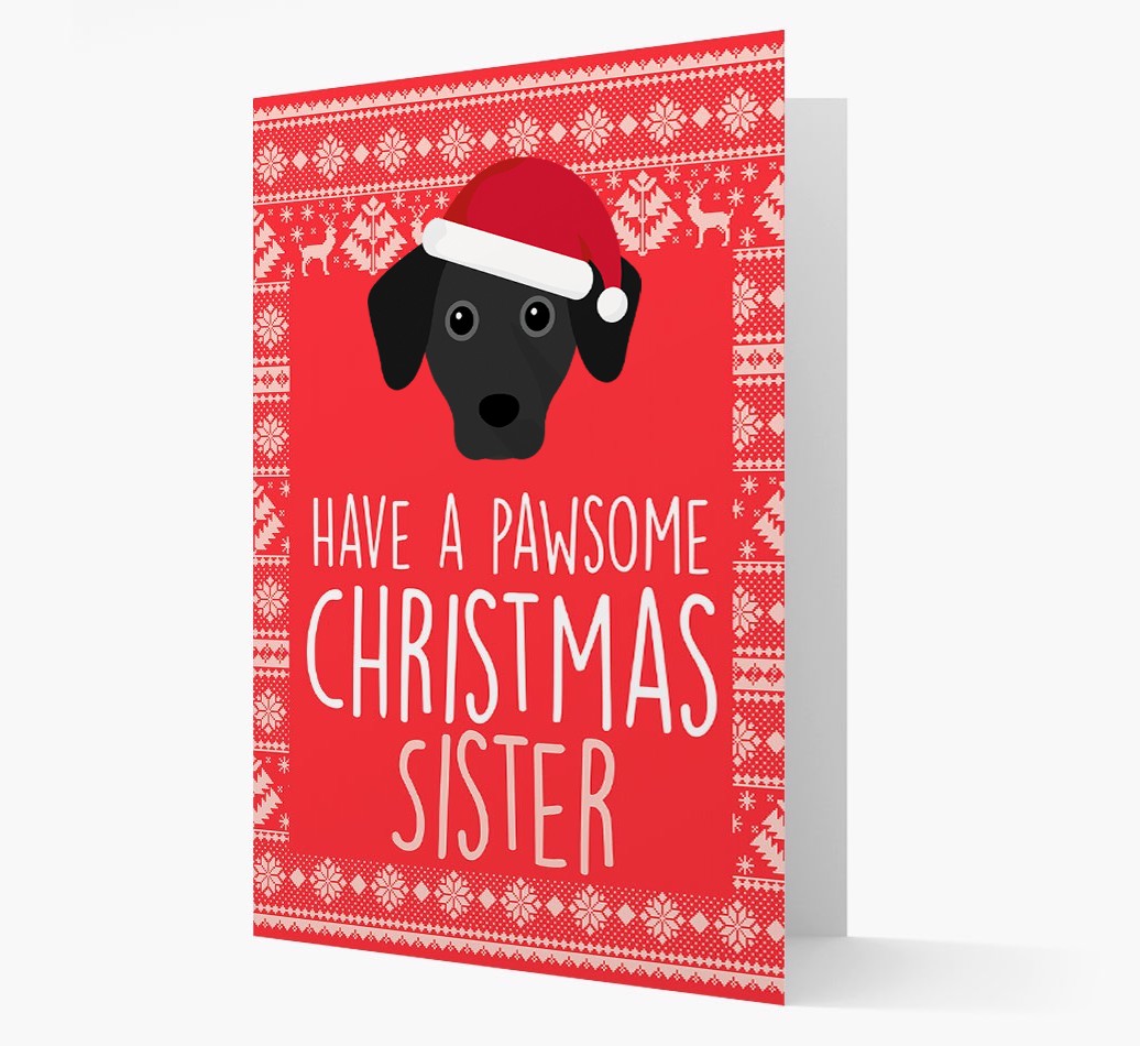 'Have a Pawsome Christmas' - Personalized {breedFullName} Christmas Card