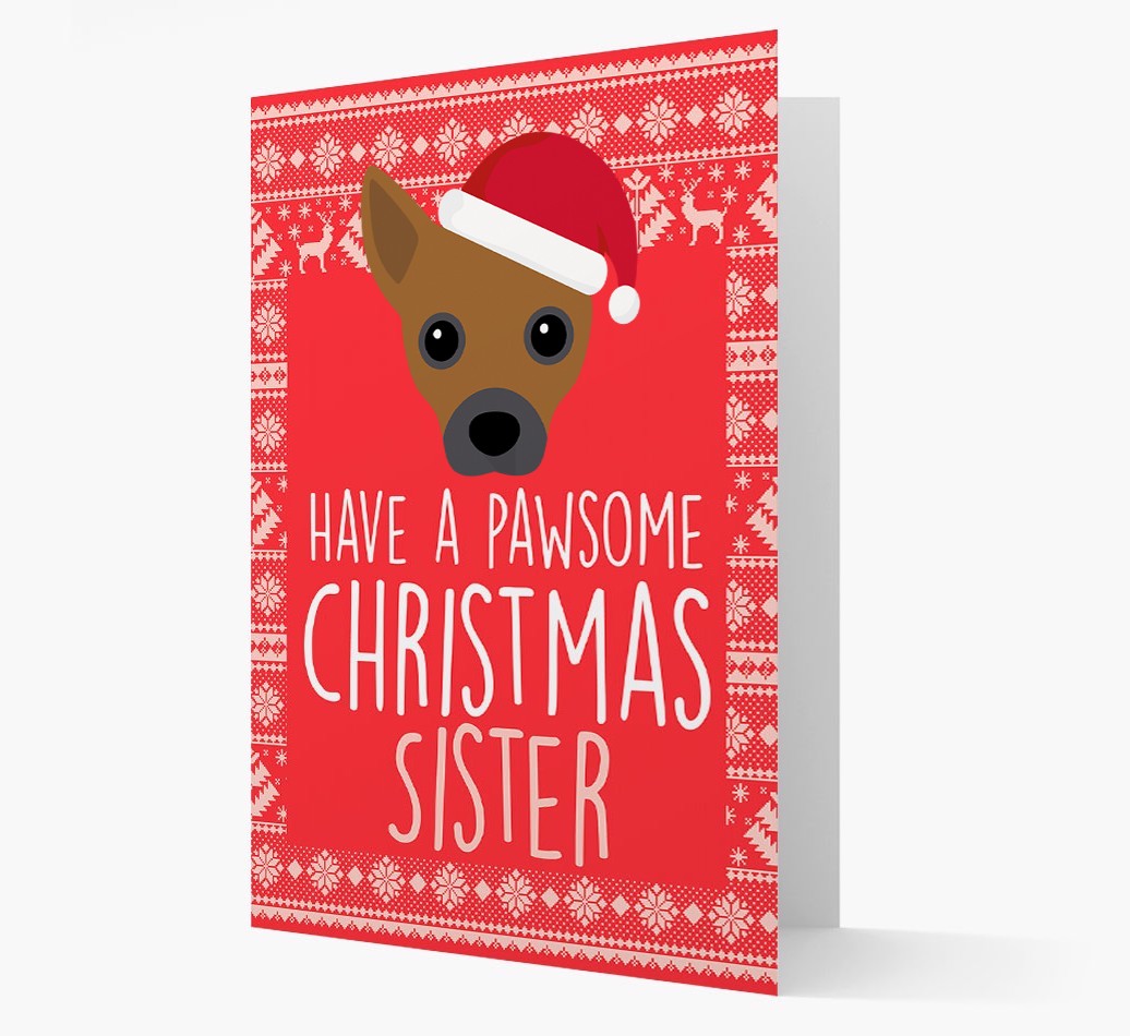 'Have a Pawsome Christmas' - Personalized {breedFullName} Christmas Card