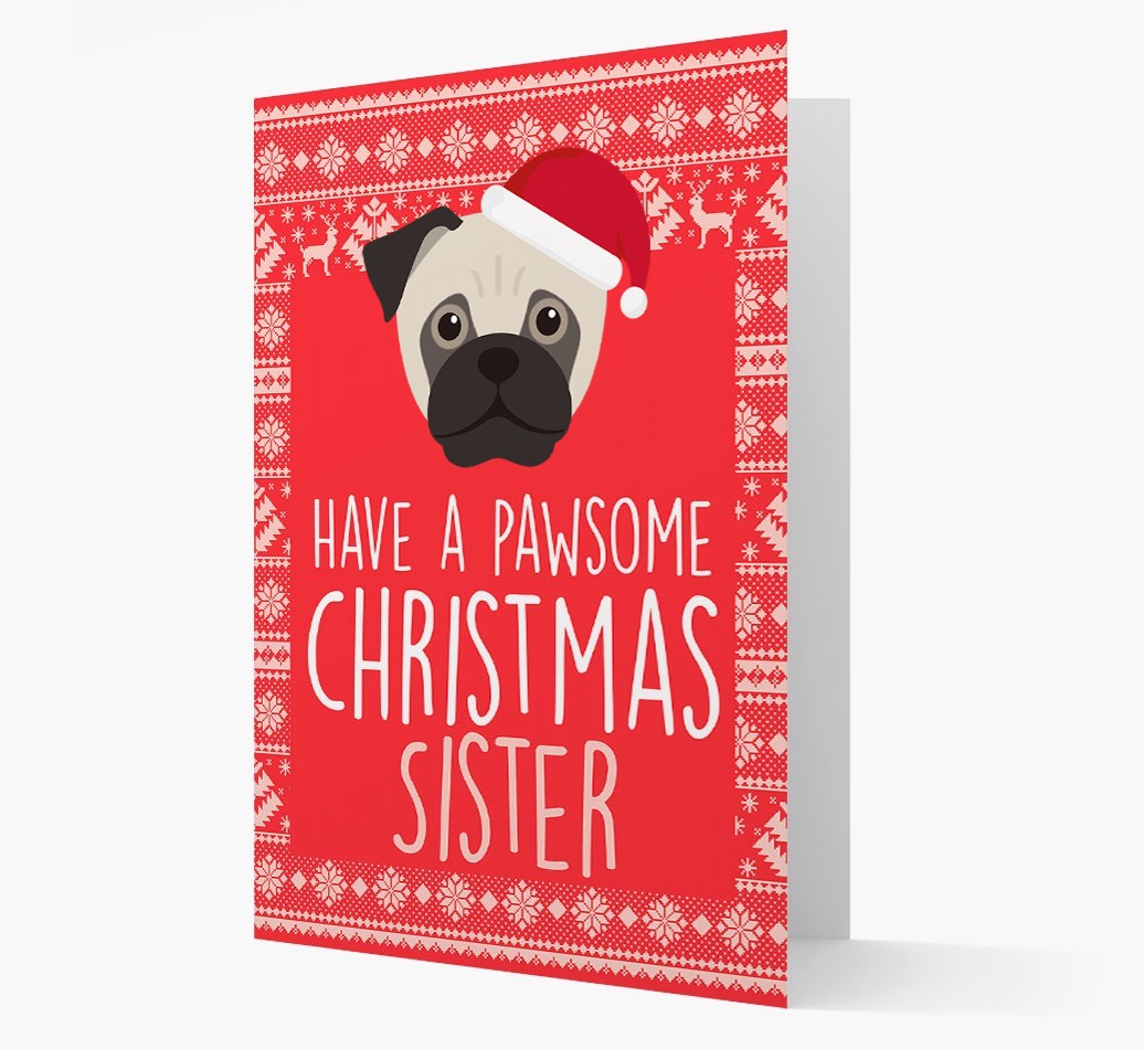 'Have a Pawsome Christmas' - Personalized {breedFullName} Christmas Card