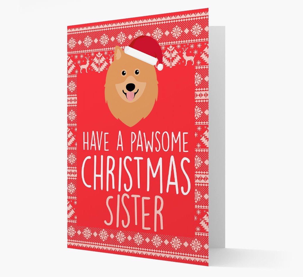 'Have a Pawsome Christmas' - Personalized {breedFullName} Christmas Card
