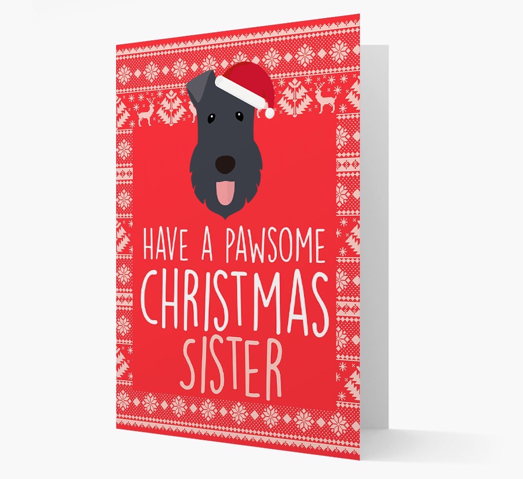 'Have a Pawsome Christmas' - Personalized {breedFullName} Christmas Card