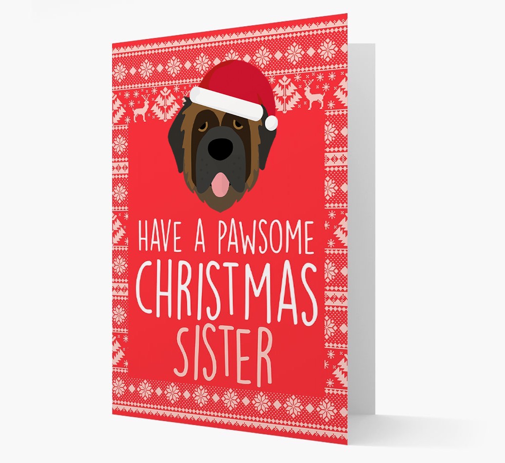 'Have a Pawsome Christmas' - Personalized {breedFullName} Christmas Card