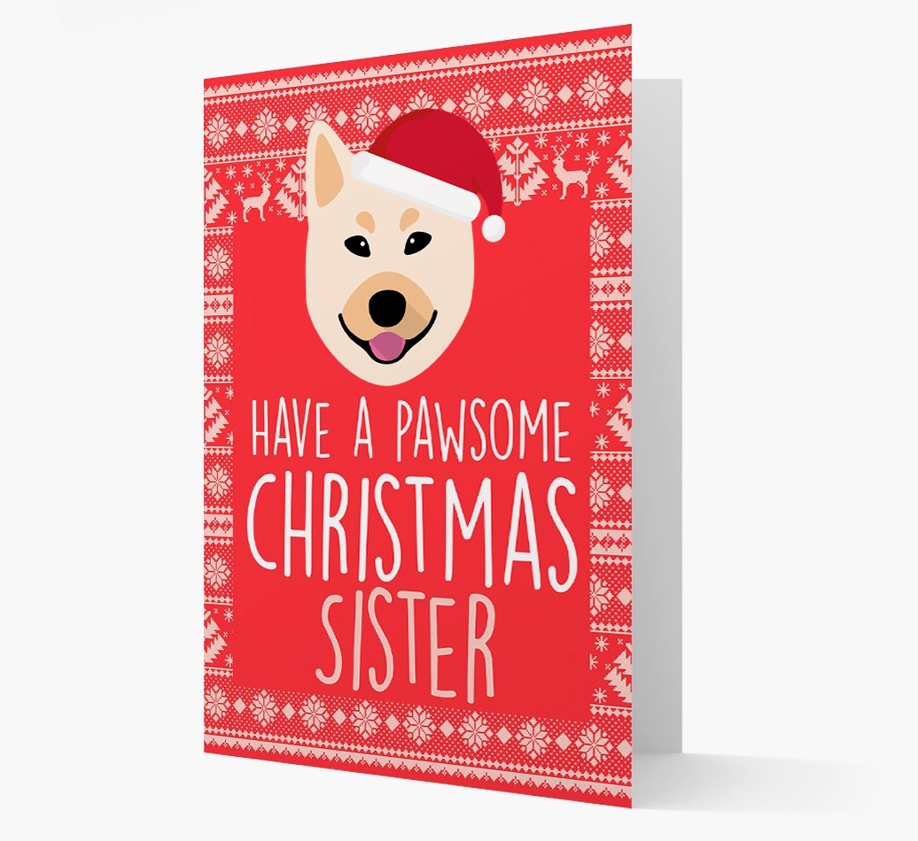 'Have a Pawsome Christmas' - Personalized {breedFullName} Christmas Card