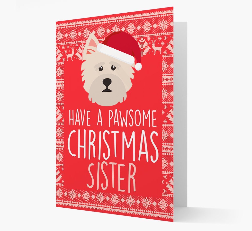 'Have a Pawsome Christmas' - Personalized {breedFullName} Christmas Card