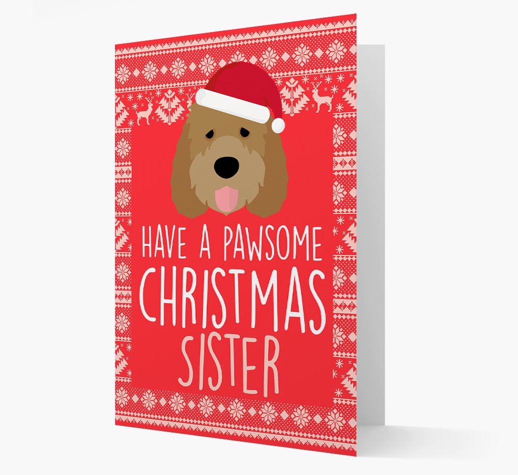 'Have a Pawsome Christmas' - Personalized {breedFullName} Christmas Card