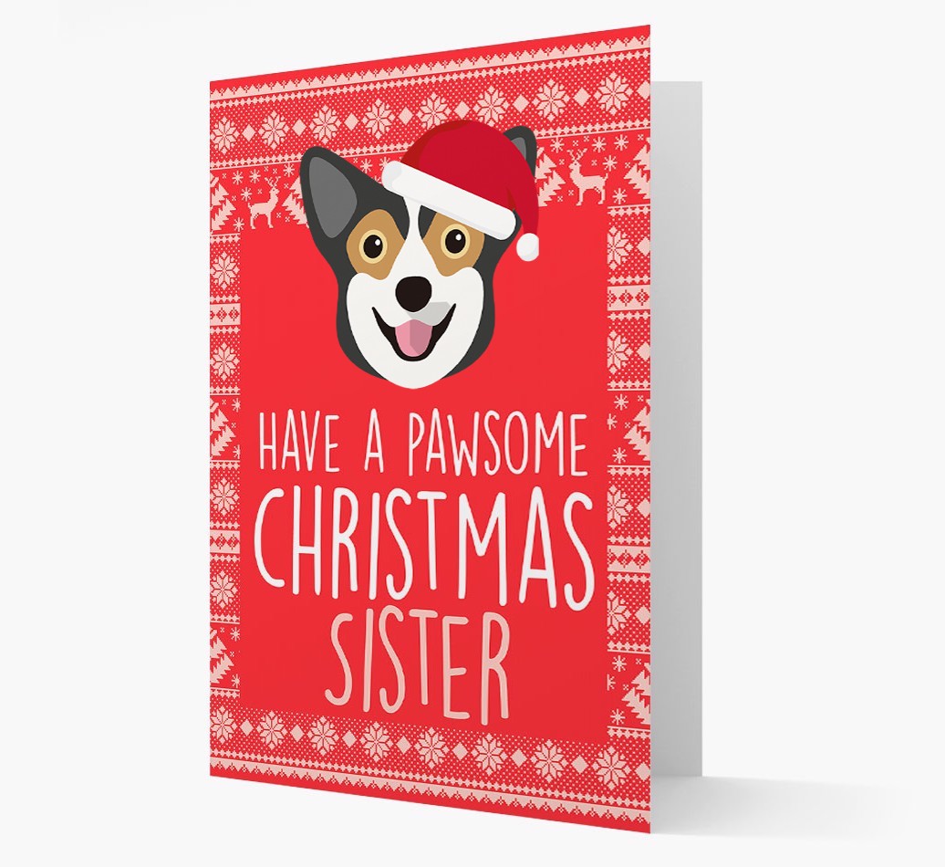 'Have a Pawsome Christmas' - Personalized {breedFullName} Christmas Card