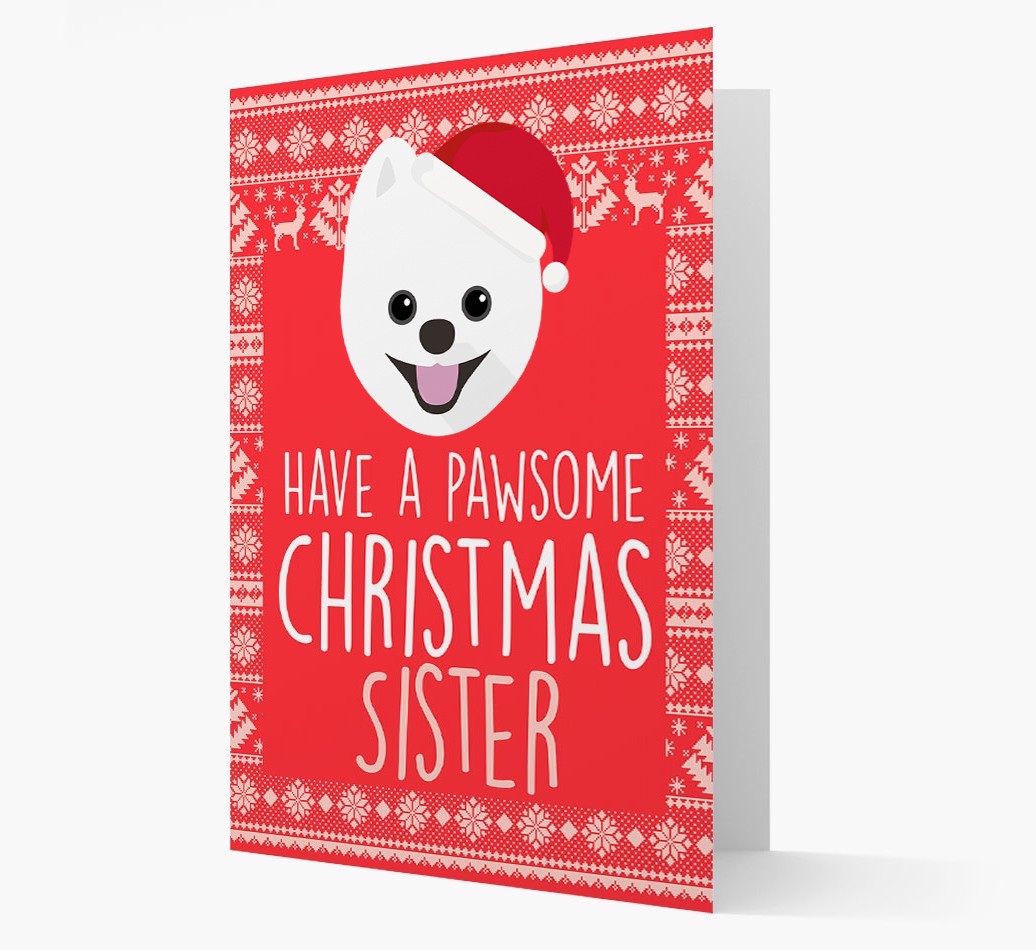 'Have a Pawsome Christmas' - Personalized {breedFullName} Christmas Card