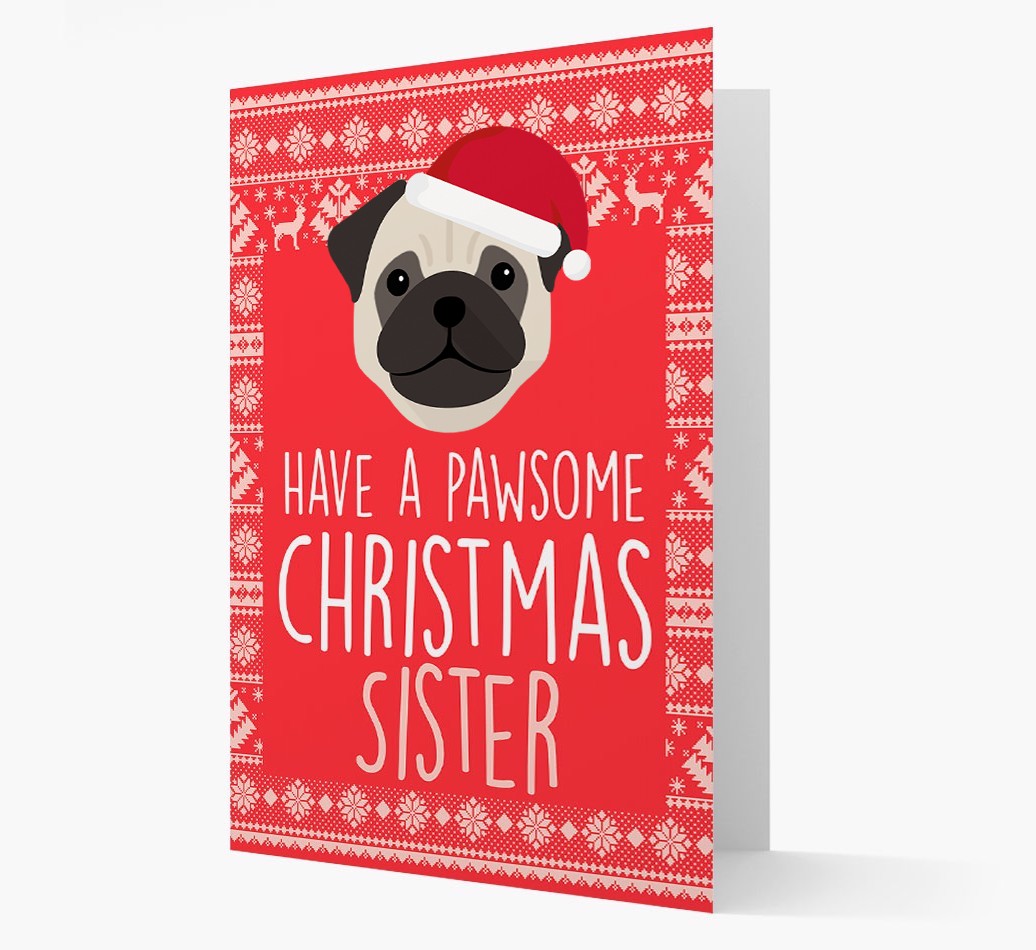 'Have a Pawsome Christmas' - Personalized {breedFullName} Christmas Card