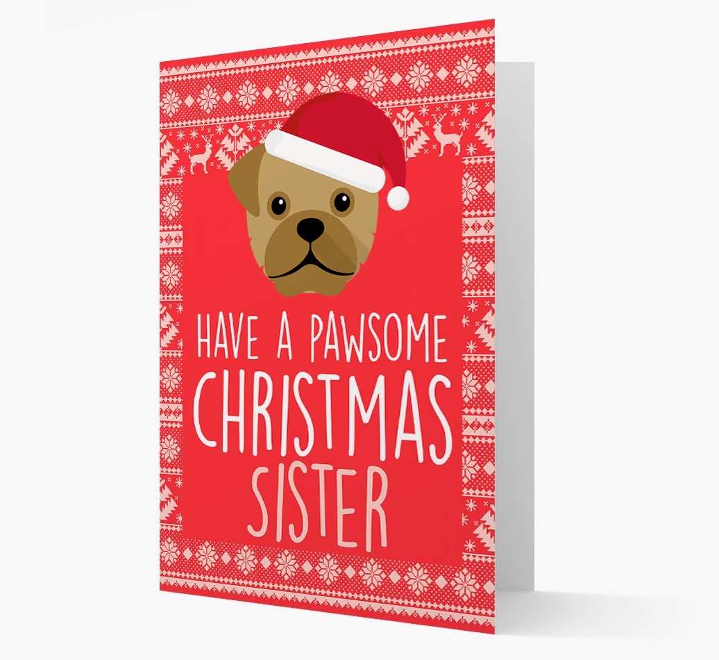 'Have a Pawsome Christmas' - Personalized {breedFullName} Christmas Card