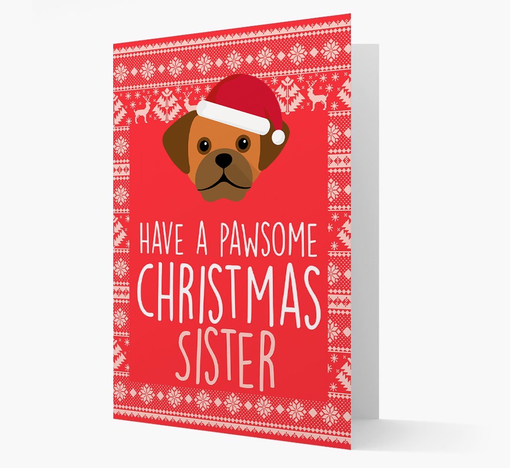 'Have a Pawsome Christmas' - Personalized {breedFullName} Christmas Card