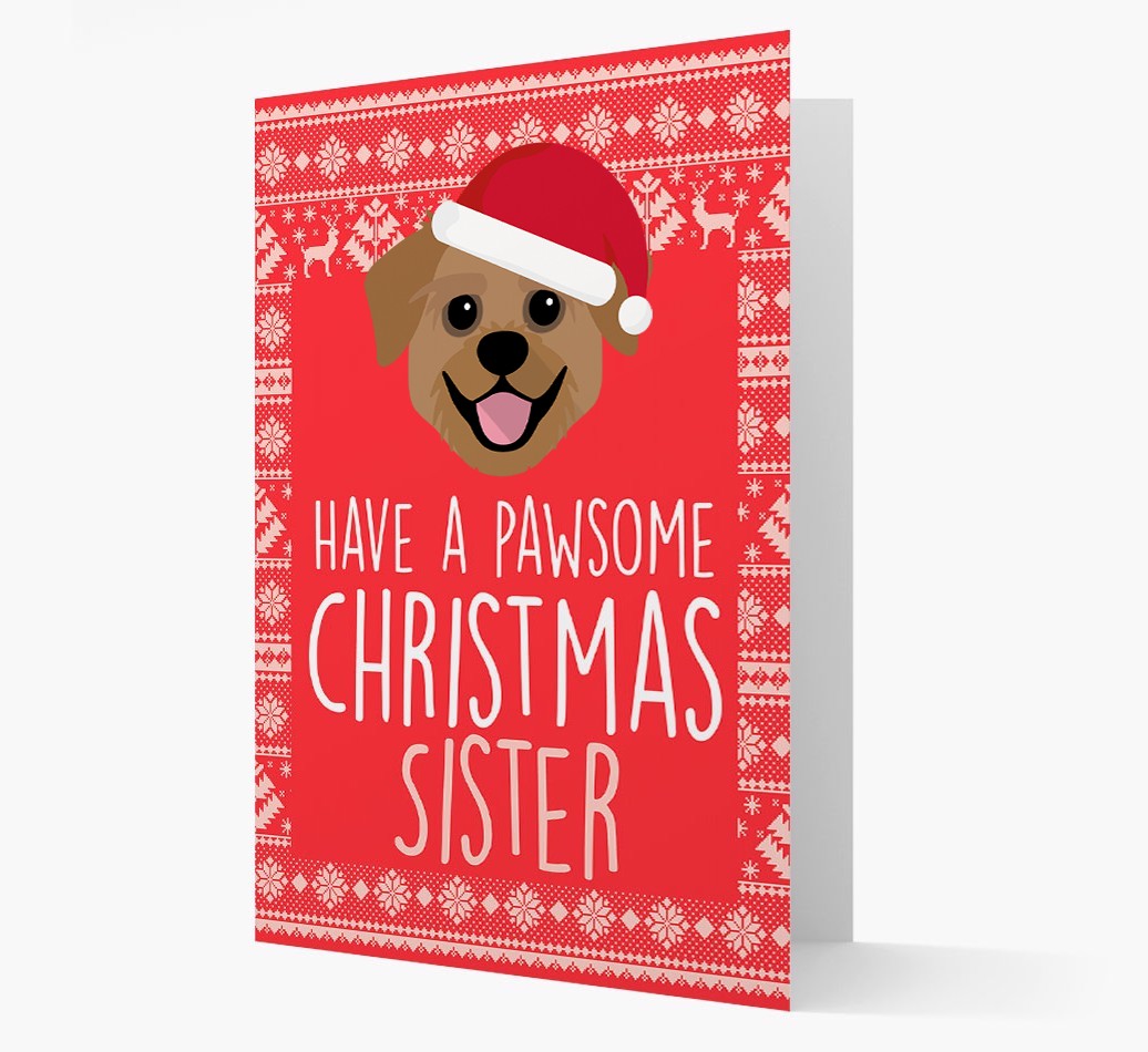 'Have a Pawsome Christmas' - Personalized {breedFullName} Christmas Card