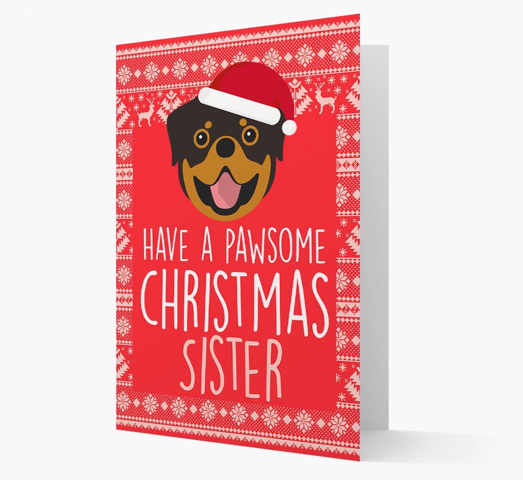 'Have a Pawsome Christmas' - Personalized {breedFullName} Christmas Card