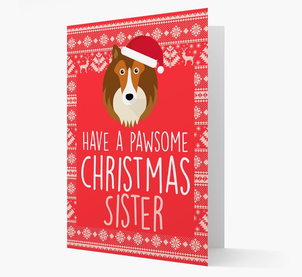 'Have a Pawsome Christmas' - Personalized {breedFullName} Christmas Card
