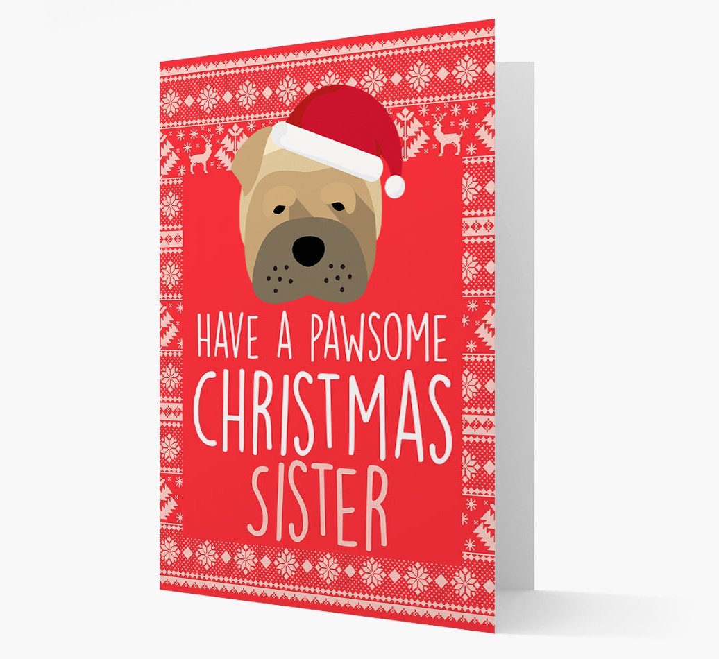 'Have a Pawsome Christmas' - Personalised {breedFullName} Christmas Card