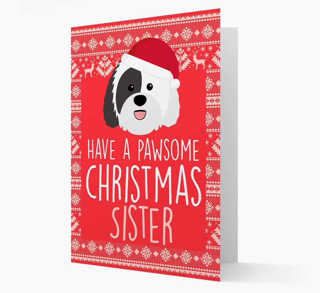 'Have a Pawsome Christmas' - Personalized {breedFullName} Christmas Card