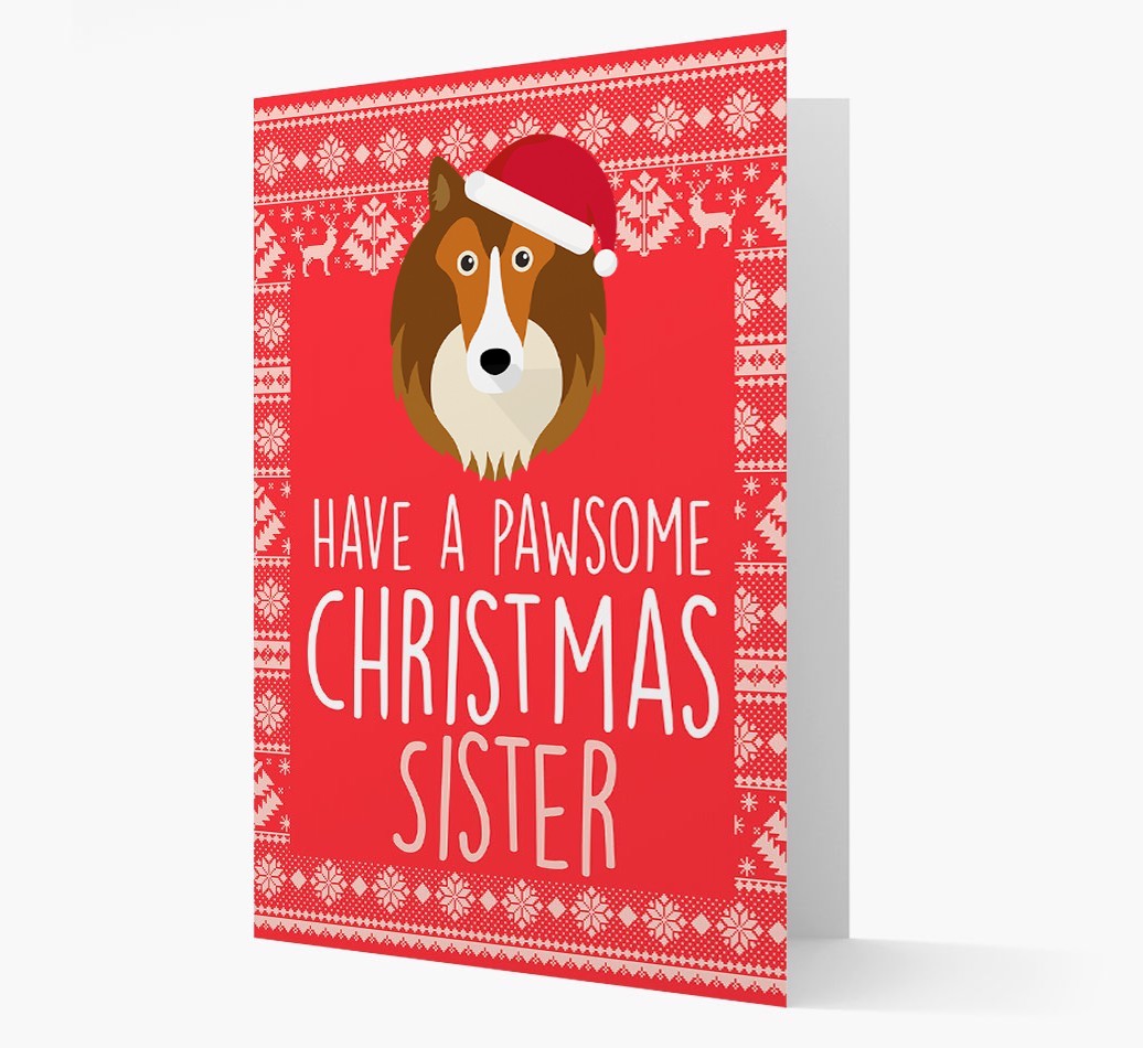 'Have a Pawsome Christmas' - Personalized {breedFullName} Christmas Card