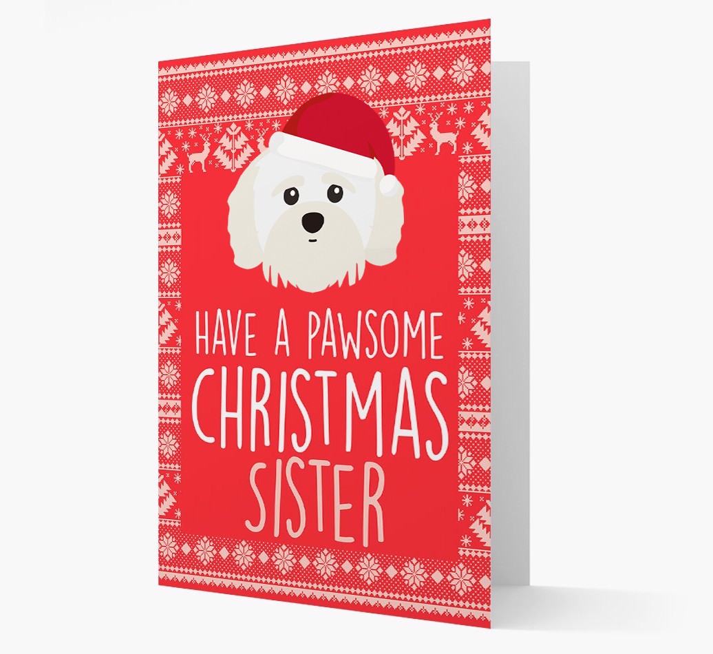 'Have a Pawsome Christmas' - Personalized {breedFullName} Christmas Card