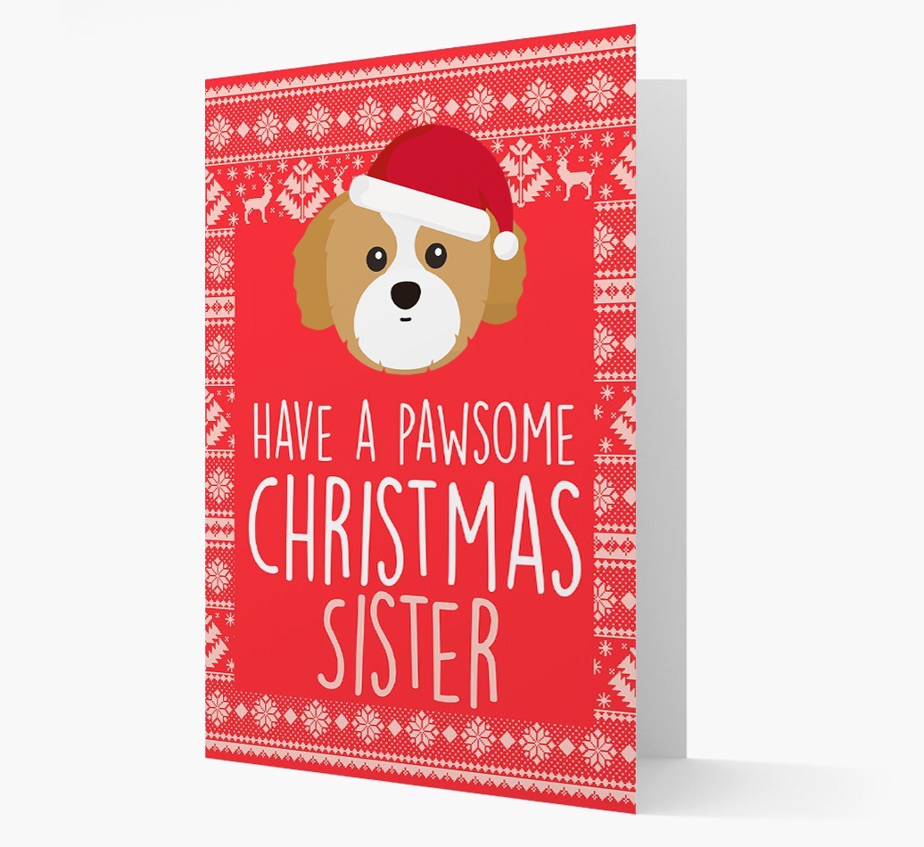 'Have a Pawsome Christmas' - Personalised {breedFullName} Christmas Card