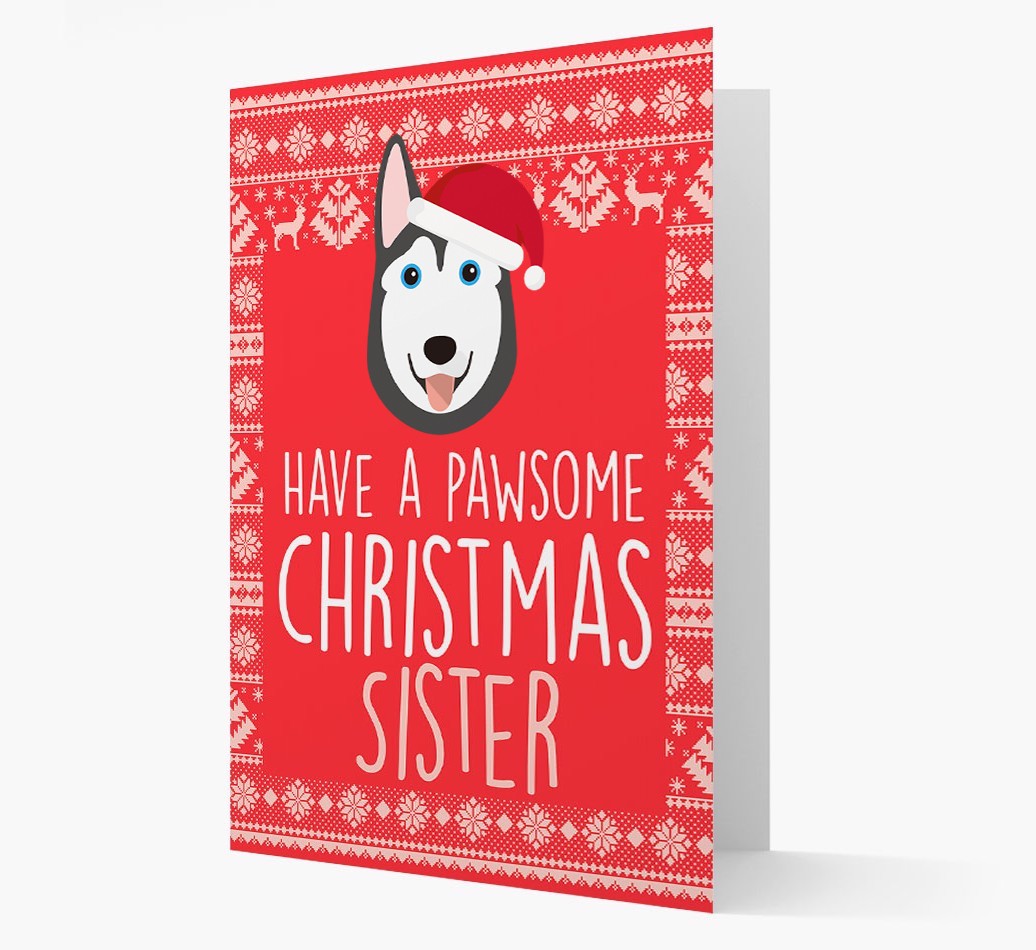 'Have a Pawsome Christmas' - Personalized {breedFullName} Christmas Card
