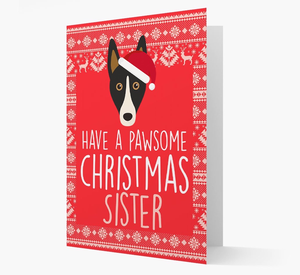 'Have a Pawsome Christmas' - Personalized {breedFullName} Christmas Card