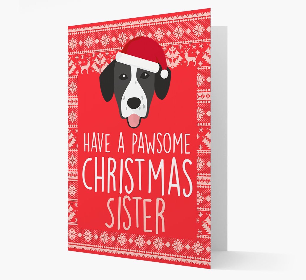 'Have a Pawsome Christmas' - Personalized {breedFullName} Christmas Card