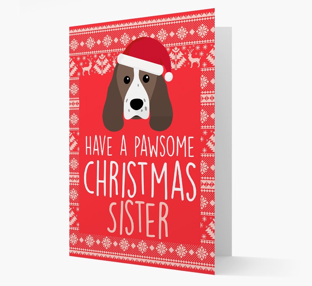 'Have a Pawsome Christmas' - Personalized {breedFullName} Christmas Card