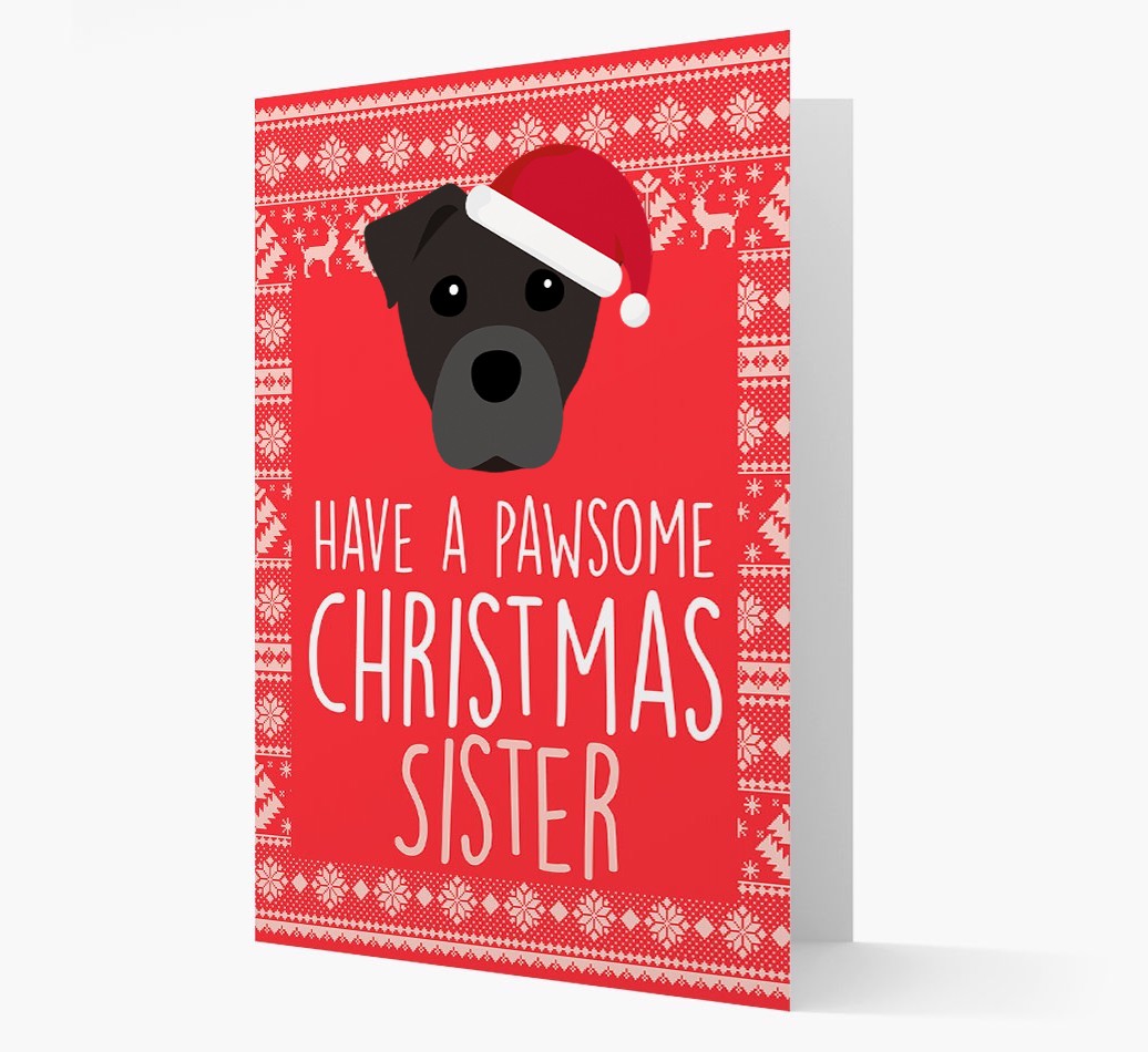 'Have a Pawsome Christmas' - Personalized {breedFullName} Christmas Card
