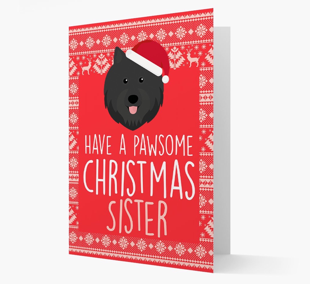 'Have a Pawsome Christmas' - Personalized {breedFullName} Christmas Card