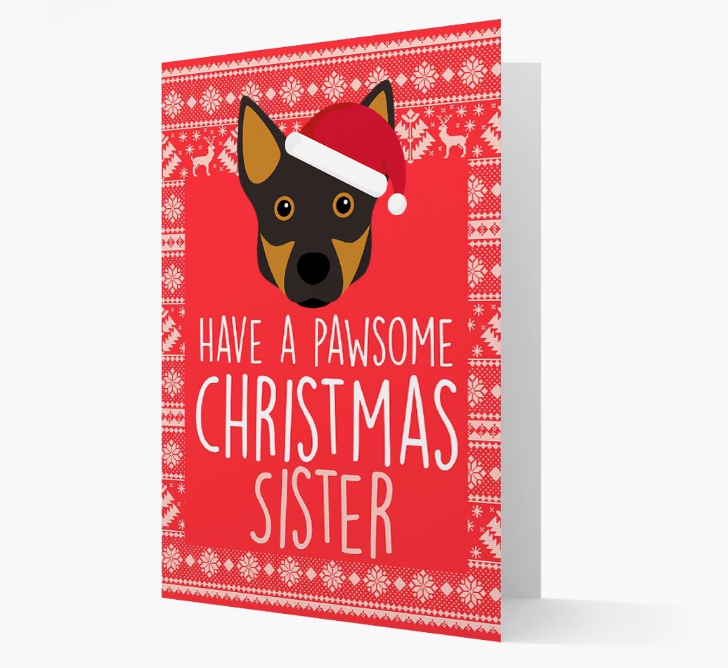 'Have a Pawsome Christmas' - Personalized {breedFullName} Christmas Card