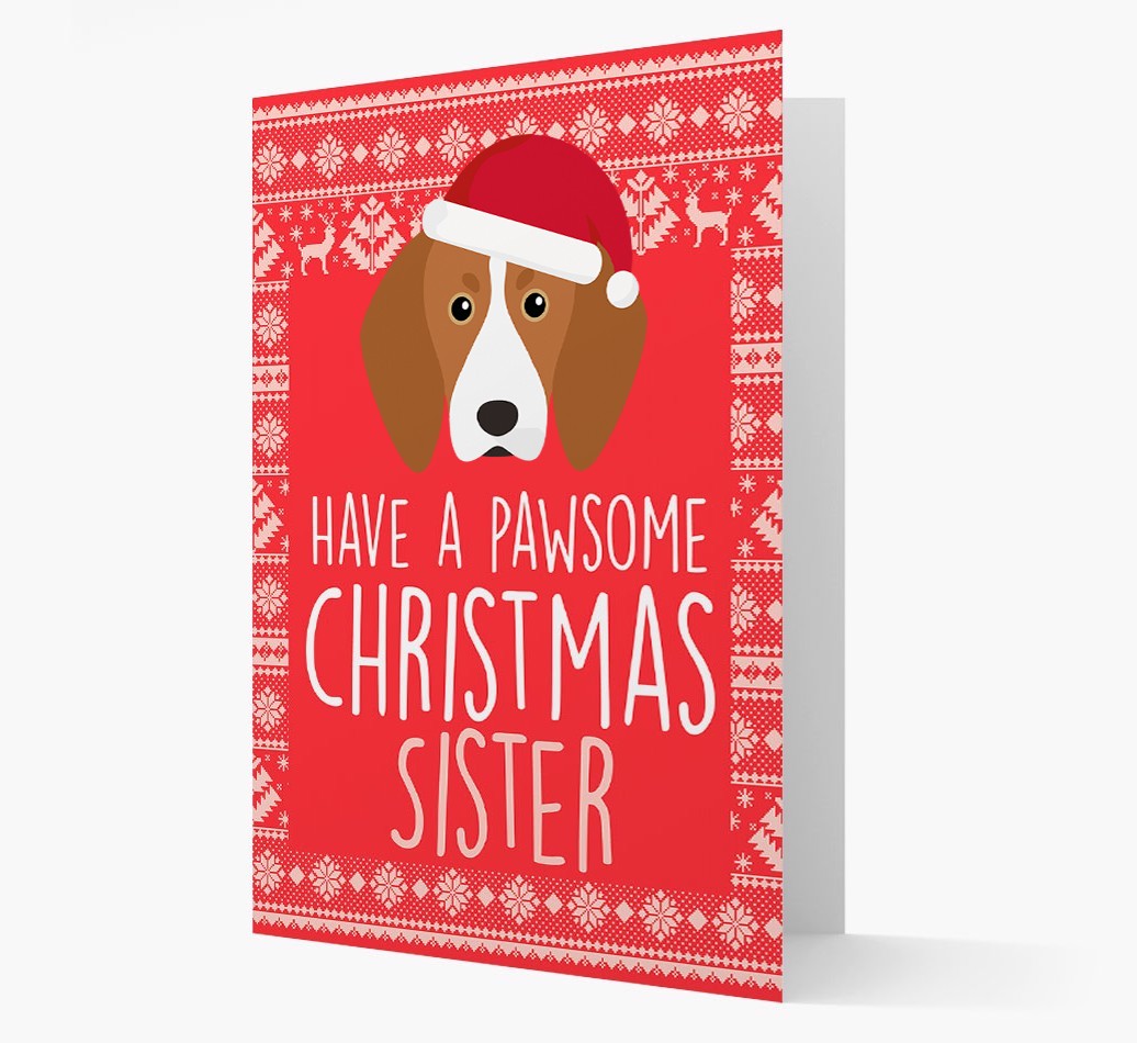 'Have a Pawsome Christmas' - Personalized {breedFullName} Christmas Card