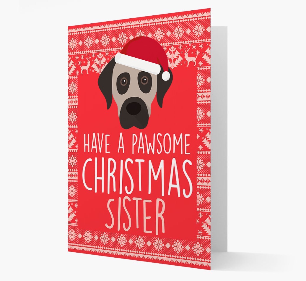 'Have a Pawsome Christmas' - Personalized {breedFullName} Christmas Card