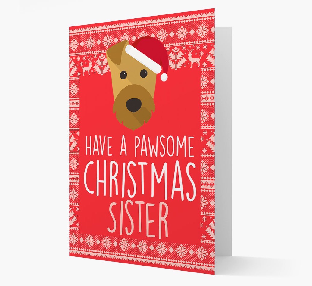 'Have a Pawsome Christmas' - Personalized {breedFullName} Christmas Card