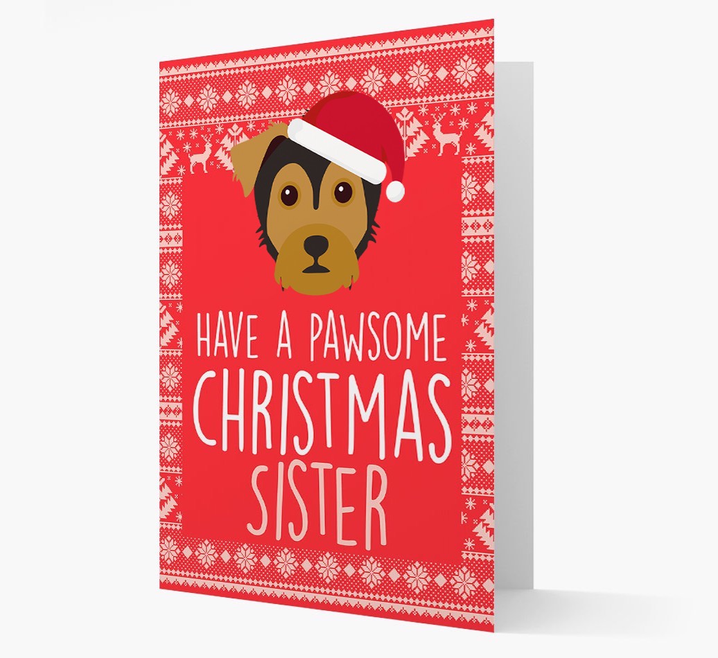 'Have a Pawsome Christmas' - Personalized {breedFullName} Christmas Card