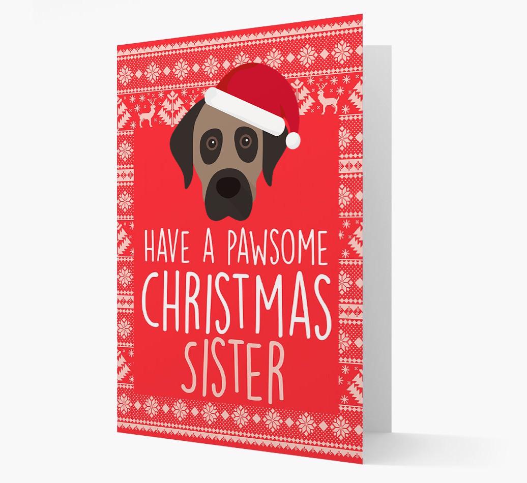 'Have a Pawsome Christmas' - Personalized {breedFullName} Christmas Card