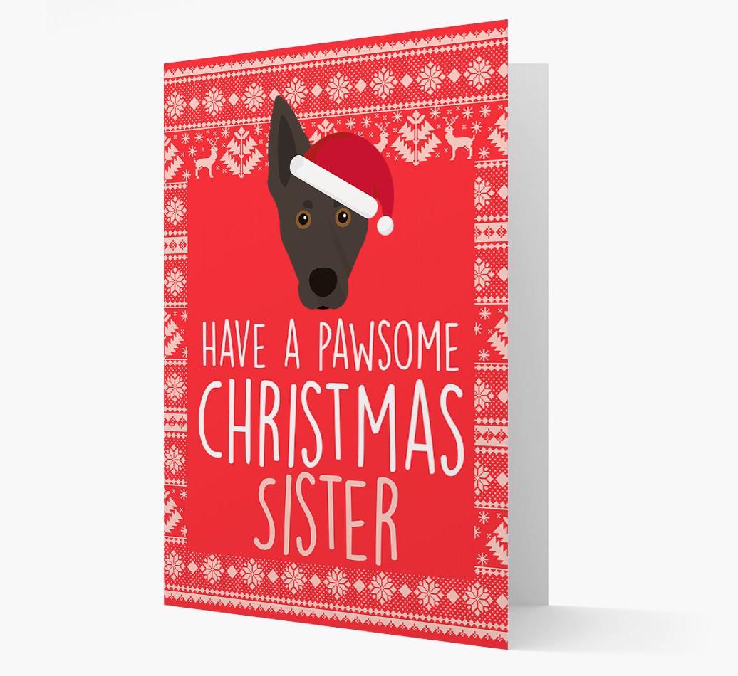 'Have a Pawsome Christmas' - Personalized {breedFullName} Christmas Card