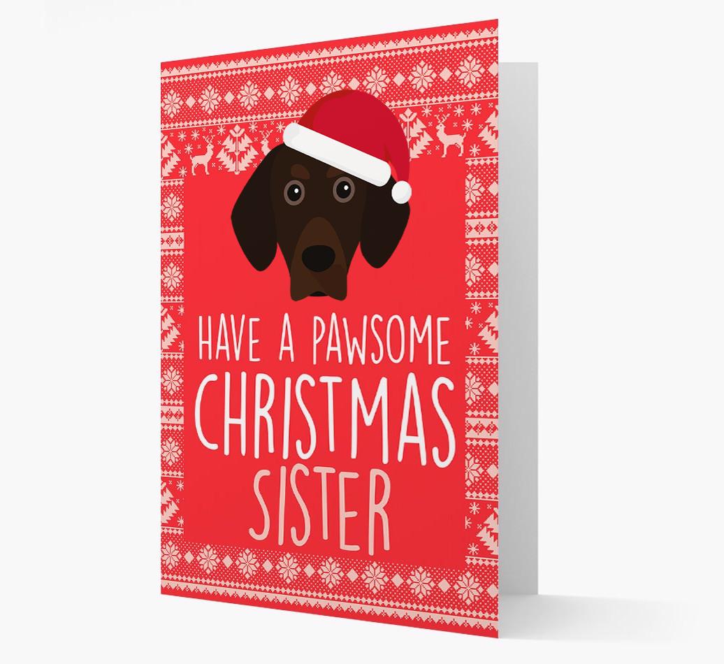 'Have a Pawsome Christmas' - Personalized {breedFullName} Christmas Card