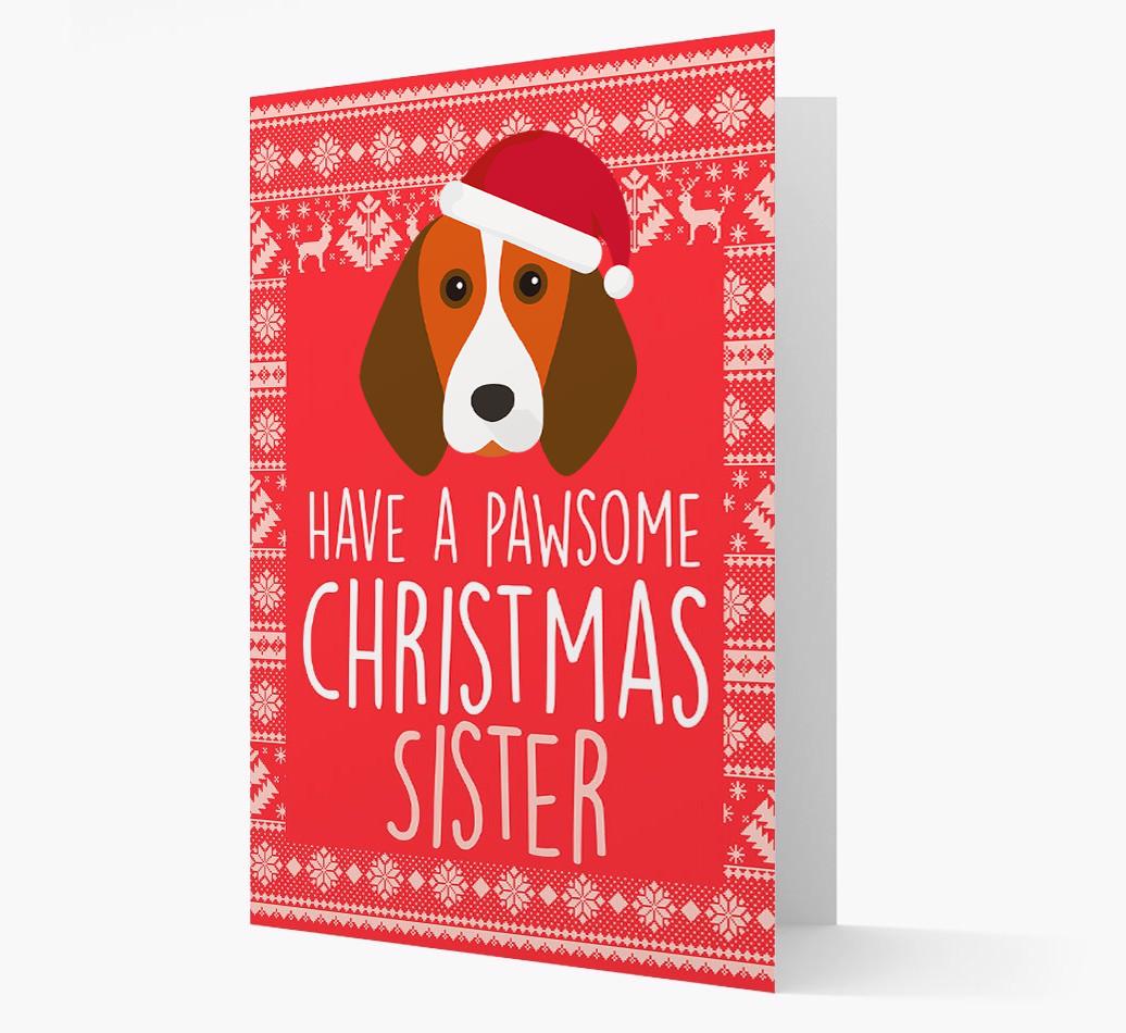 'Have a Pawsome Christmas' - Personalized {breedFullName} Christmas Card