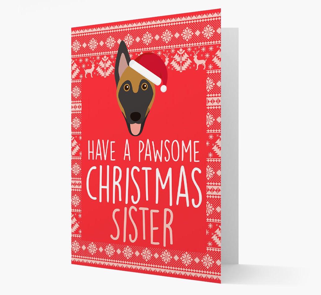 'Have a Pawsome Christmas' - Personalized {breedFullName} Christmas Card