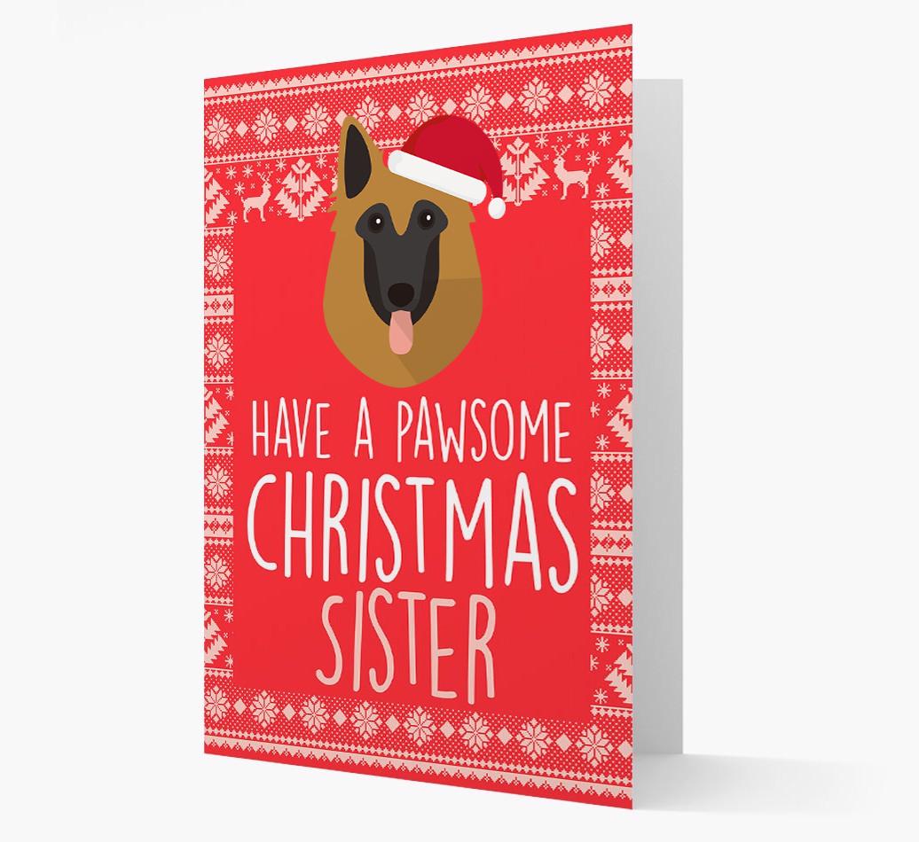 'Have a Pawsome Christmas' - Personalized {breedFullName} Christmas Card