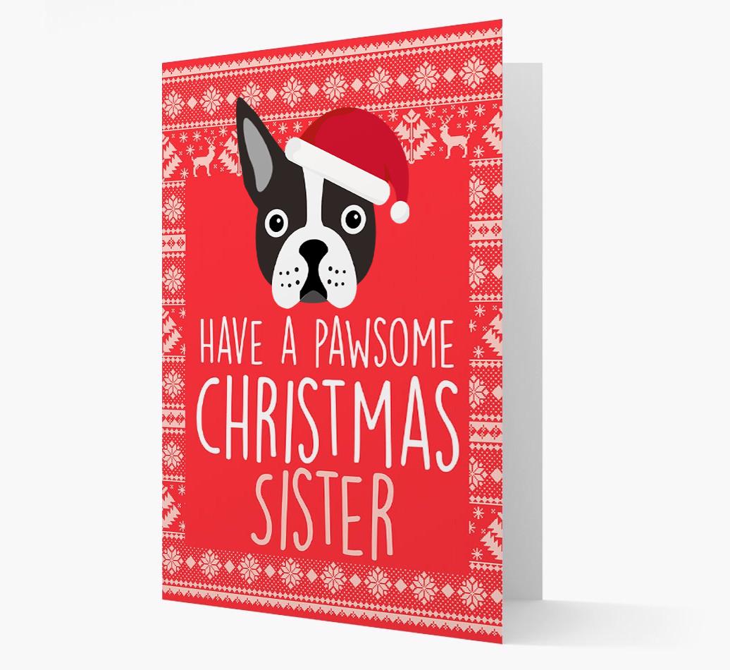 'Have a Pawsome Christmas' - Personalized {breedFullName} Christmas Card