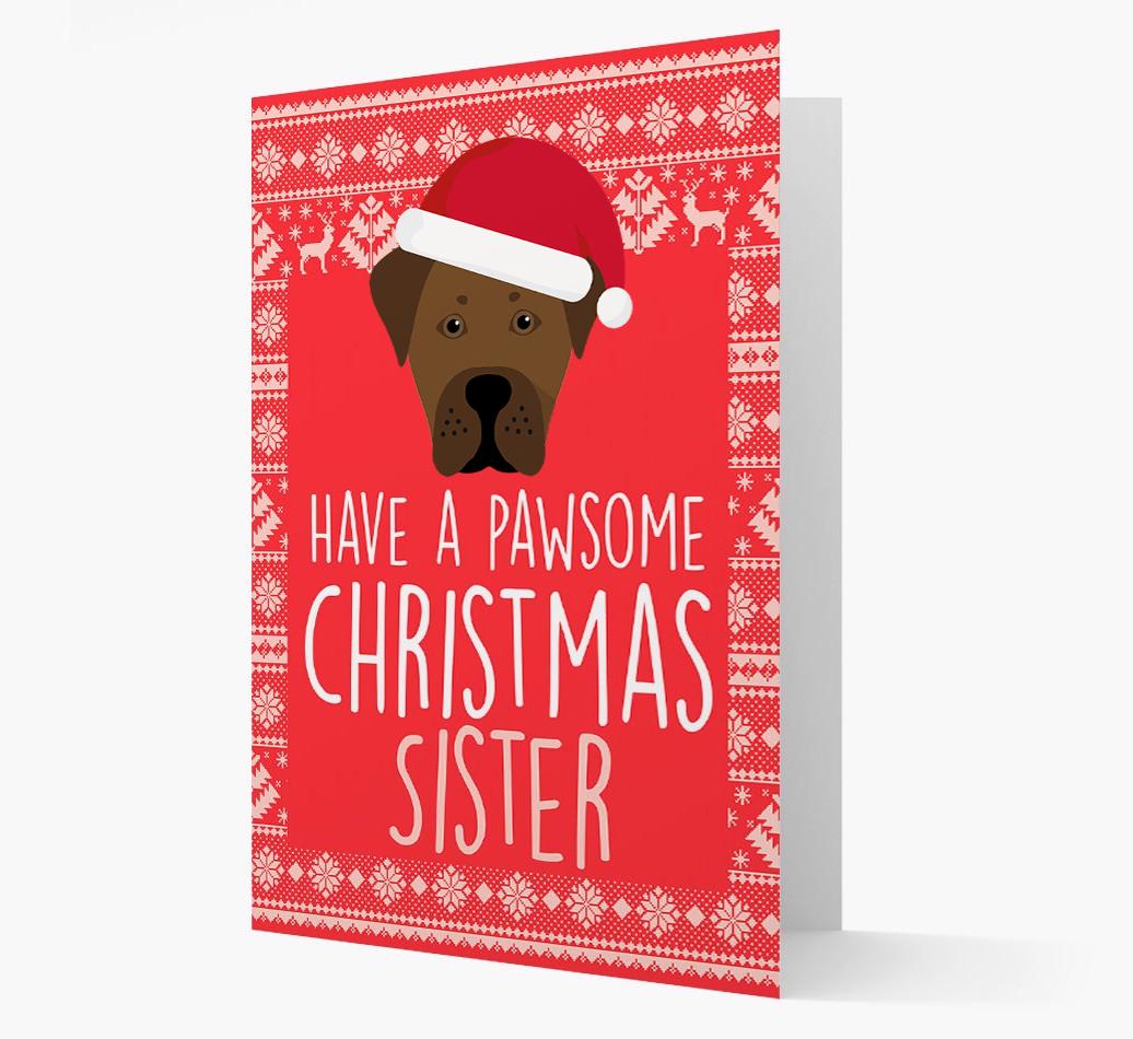'Have a Pawsome Christmas' - Personalized {breedFullName} Christmas Card
