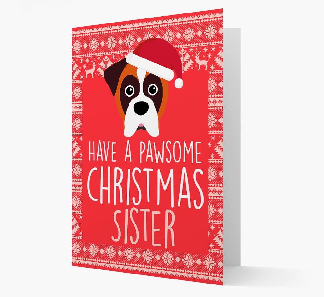'Have a Pawsome Christmas' - Personalized {breedFullName} Christmas Card
