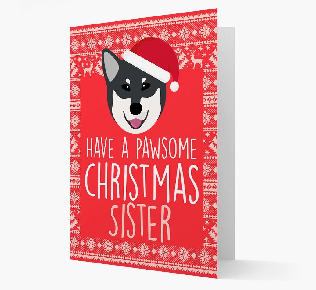 'Have a Pawsome Christmas' - Personalized {breedFullName} Christmas Card
