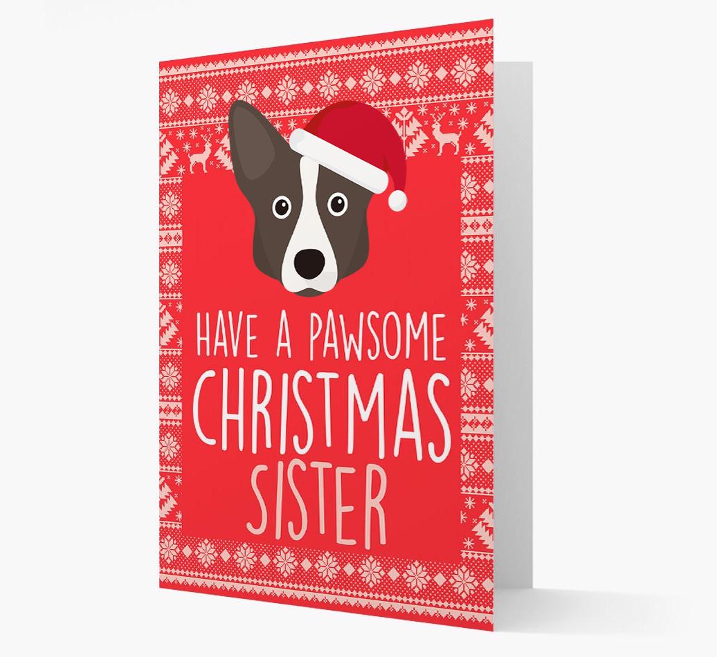 'Have a Pawsome Christmas' - Personalized {breedFullName} Christmas Card