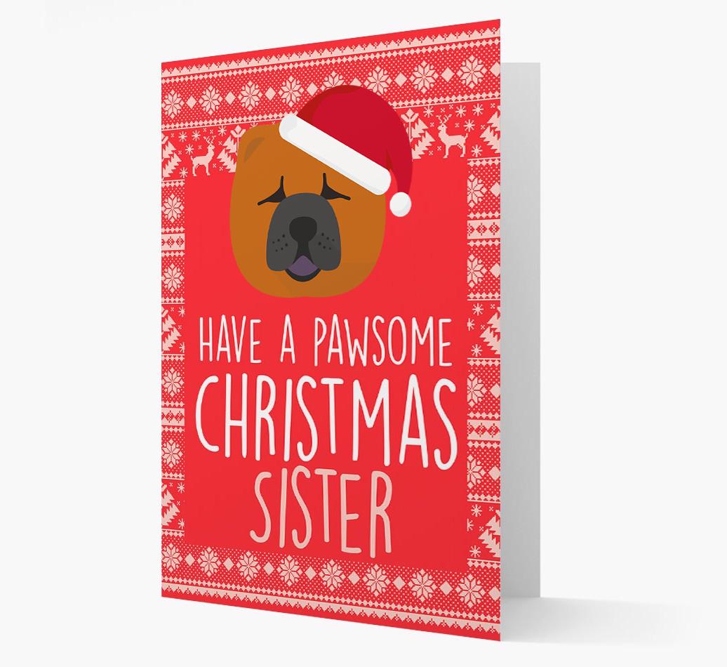 'Have a Pawsome Christmas' - Personalized {breedFullName} Christmas Card